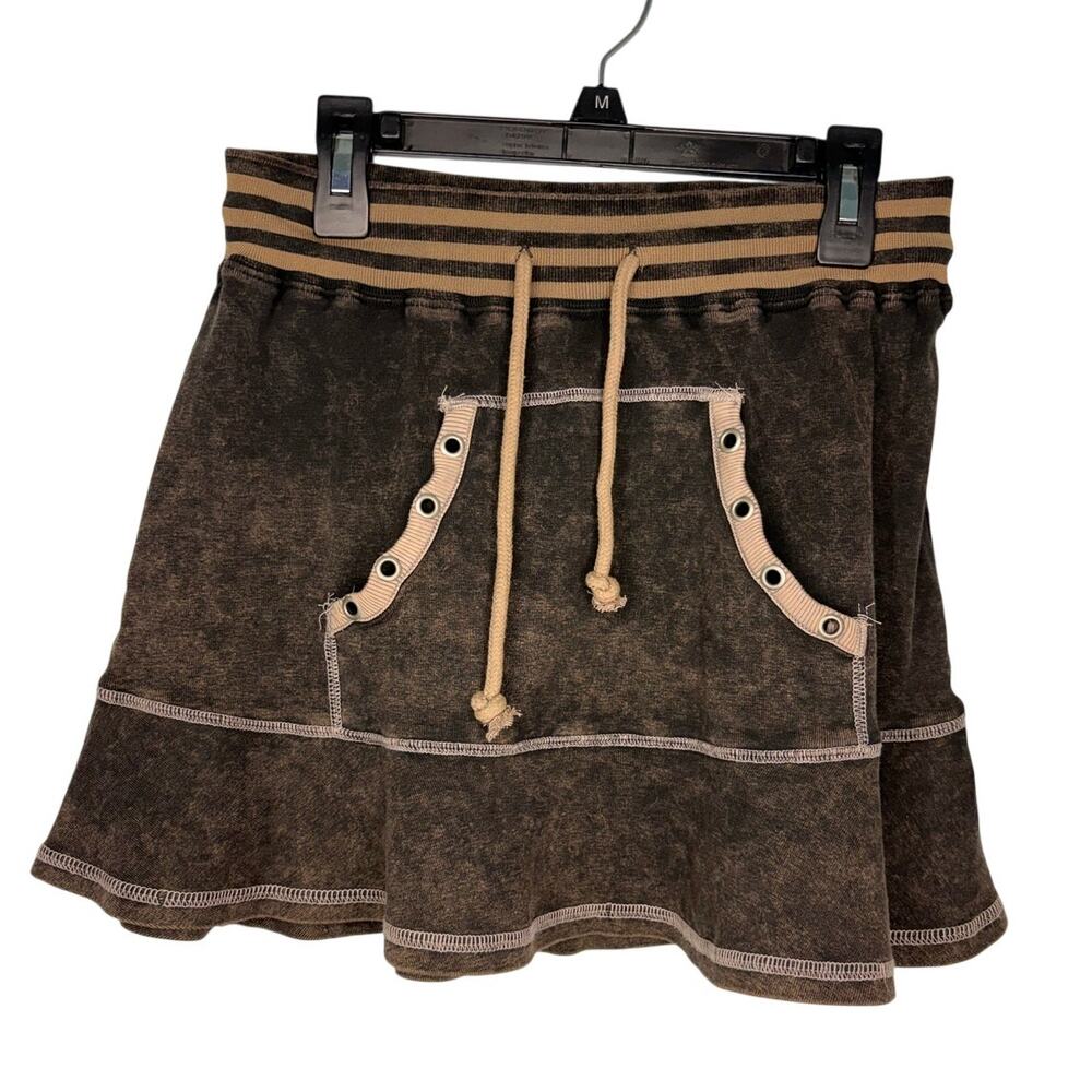 Jaded London Mini Skirt Size US 8 Short Black Brown Urban Outfitters NWT